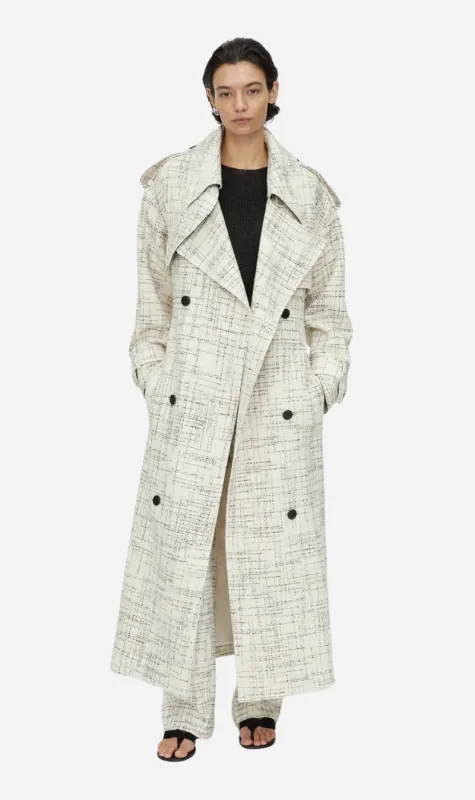 Camilla and Marc | Corvina Trench Coat - Cream Cross Hatch sold by Sister & Co
