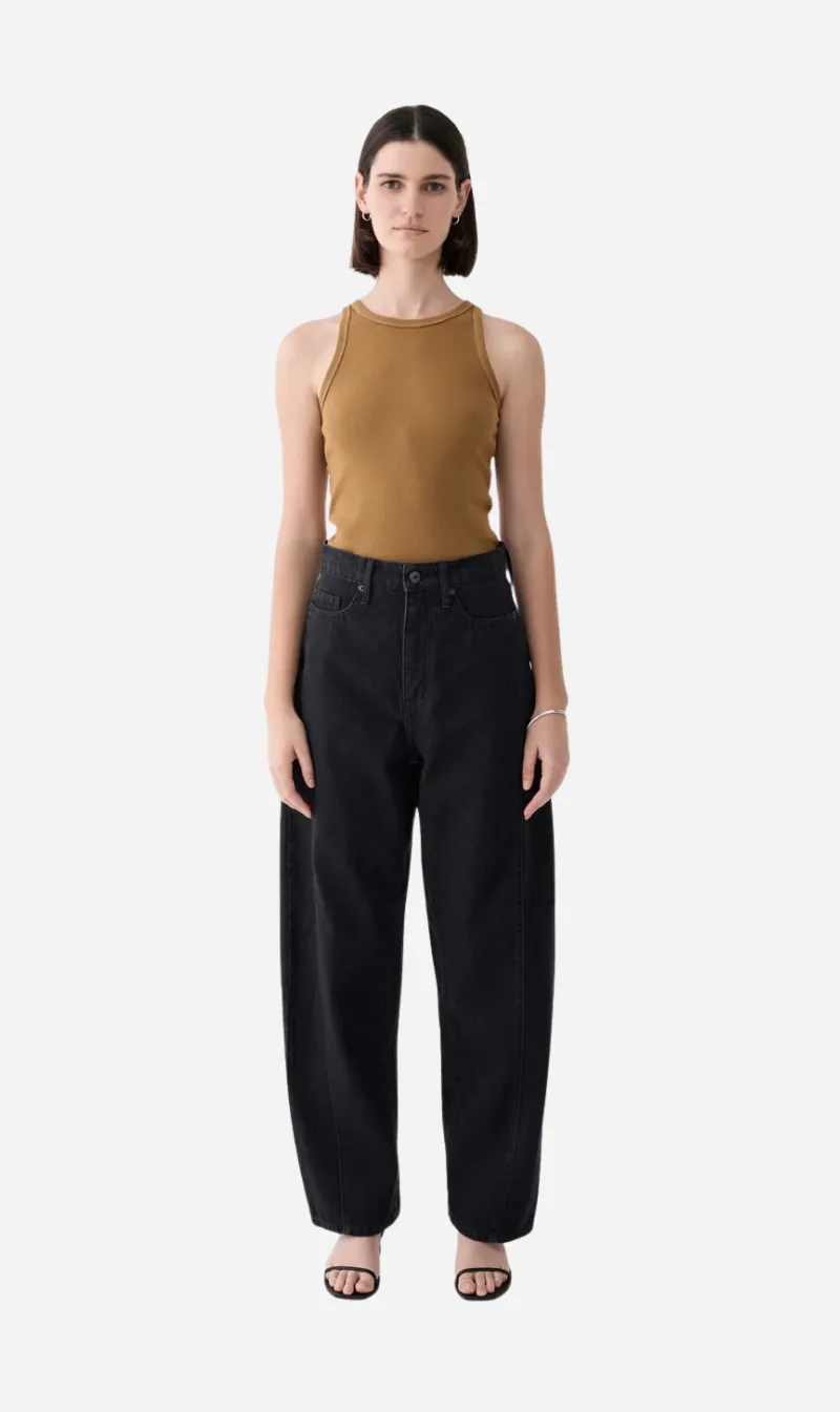 Outland Denim | Utah Mid Slouchy Jean - Black sold by Sisters & Co