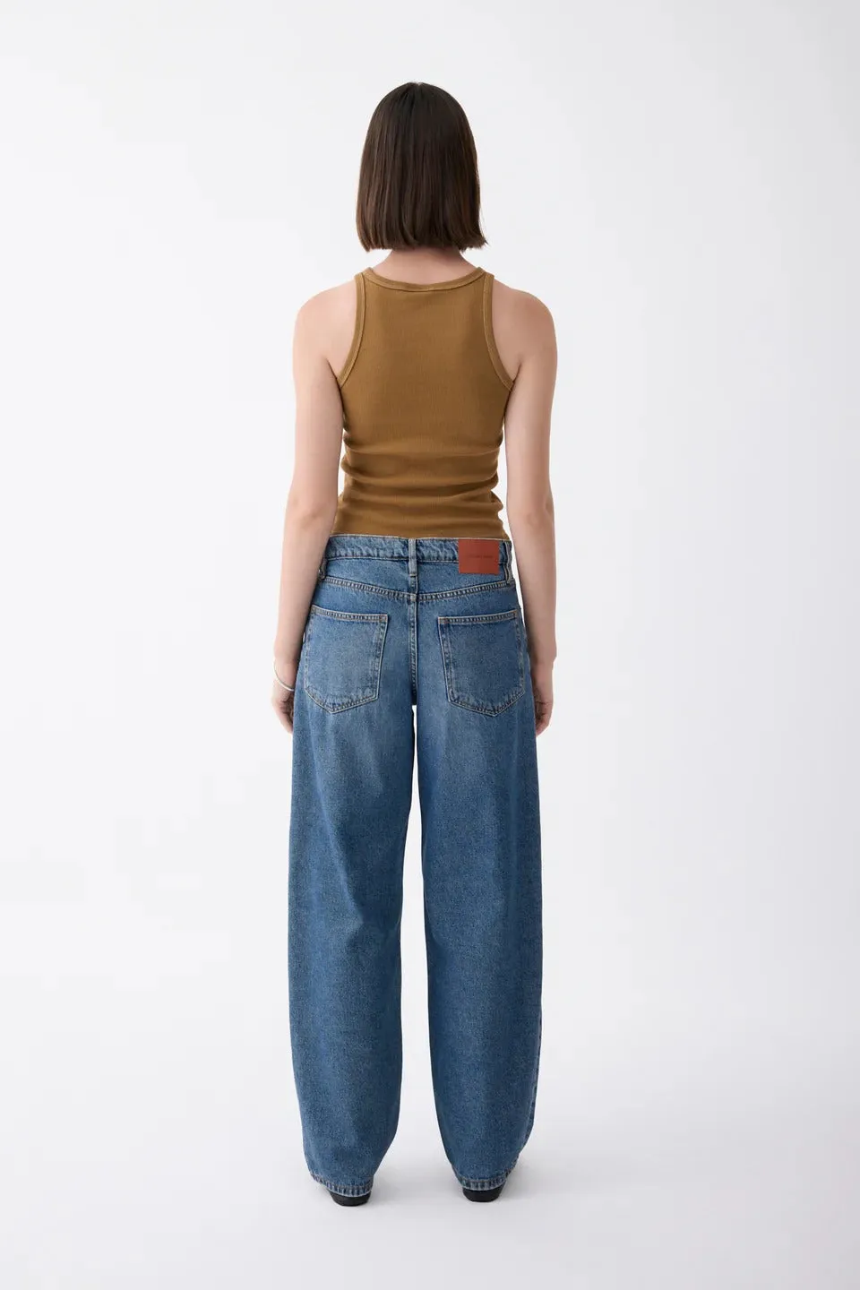 Outland Denim | Avril Mid Slouchy Wide Jean - Moment Mid Blue sold by Sisters & Co product image thumbnail 4