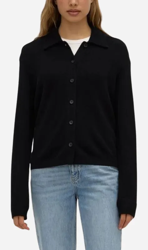 Assembly Label | Abigail Wool Cashmere Knit Shirt - Black sold by Sister & Co