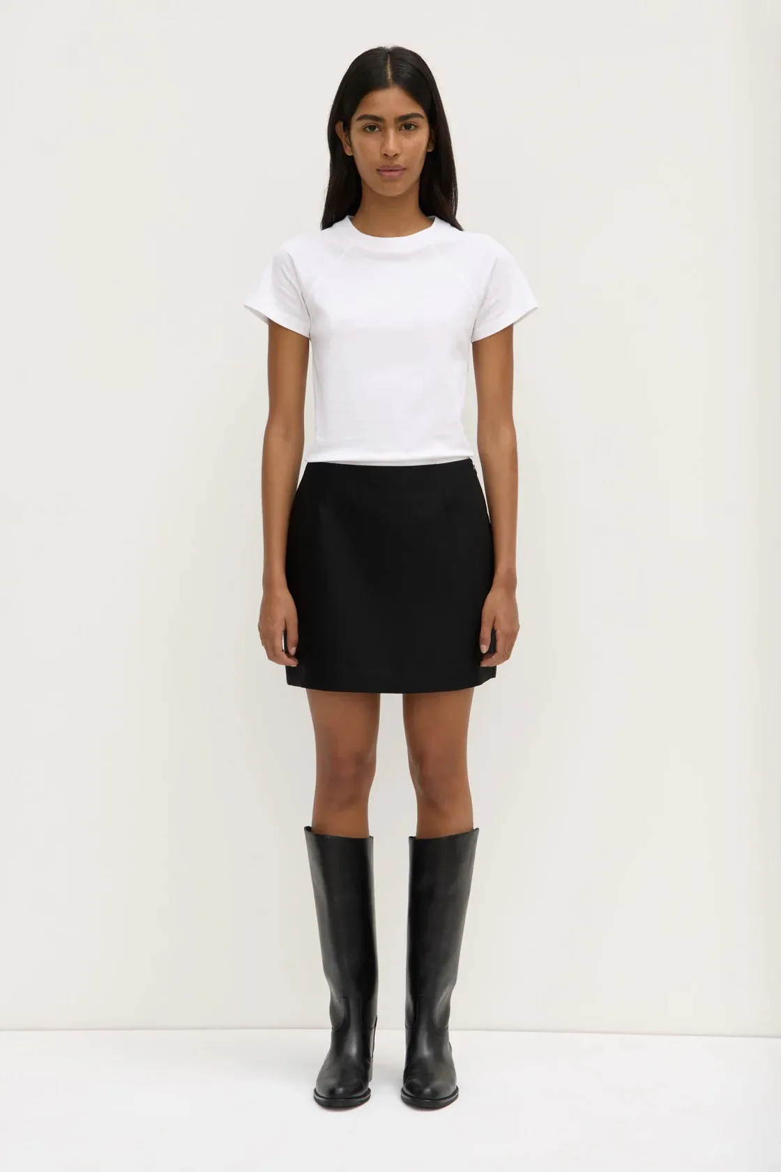 Assembly Label | Moss Wool Silk Mini Skirt - Black sold by Sisters & Co product image thumbnail 2