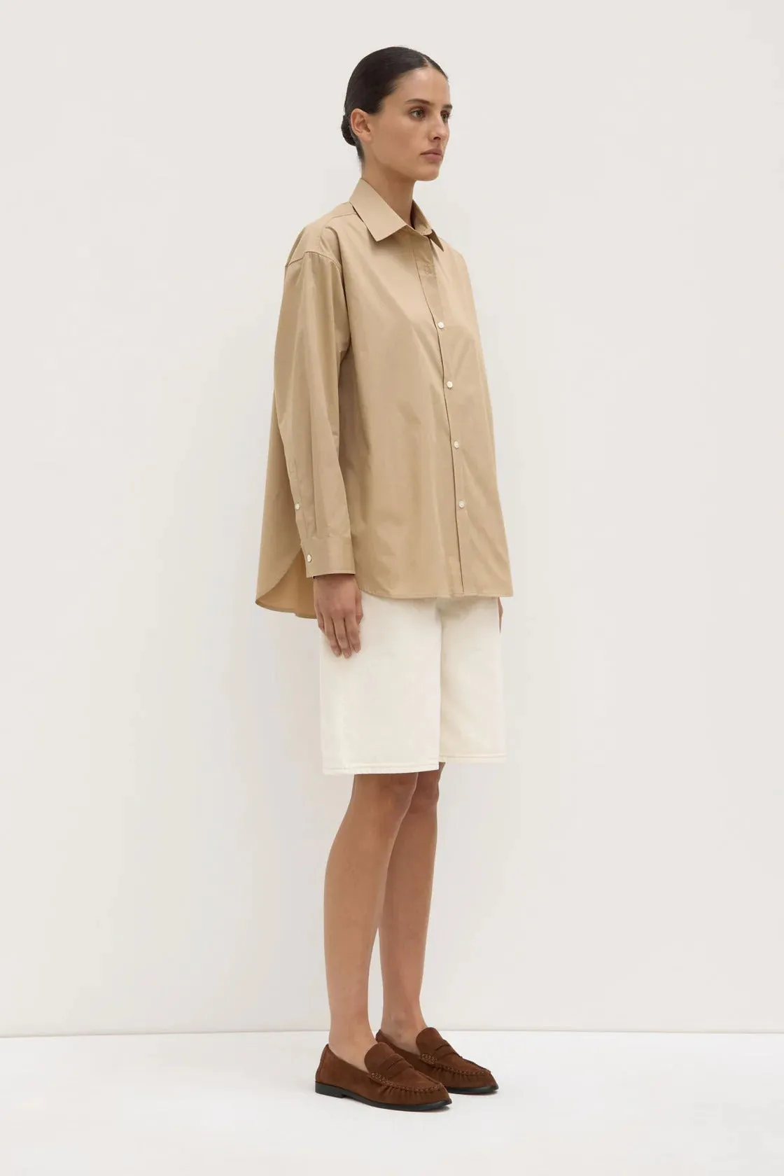 Assembly Label | Marigold Poplin Shirt - Tan sold by Sister & Co product image thumbnail 2