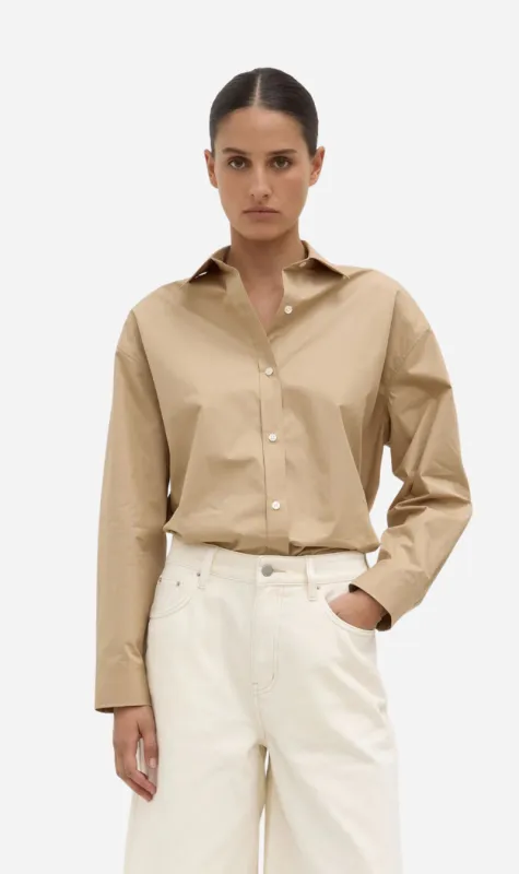 Assembly Label | Marigold Poplin Shirt - Tan sold by Sister & Co