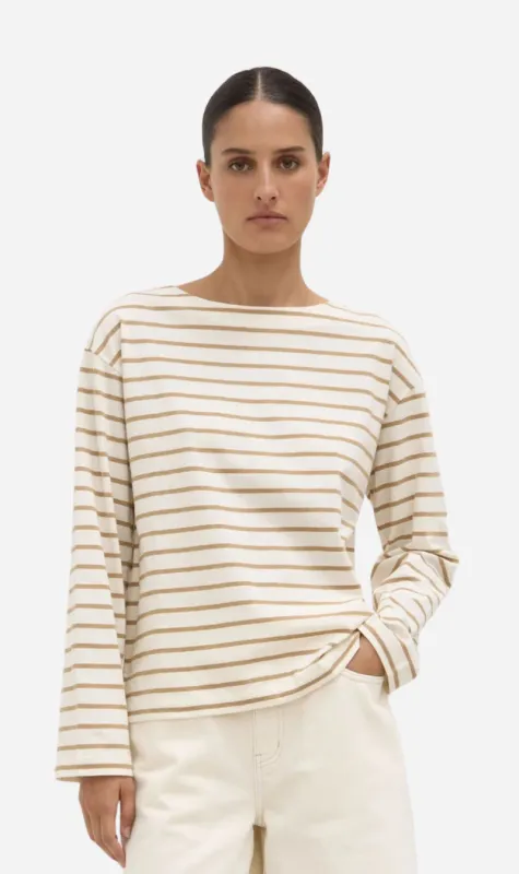Assembly Label | Bonne Long Sleeve Tee - Tan/Antique White sold by Sister & Co