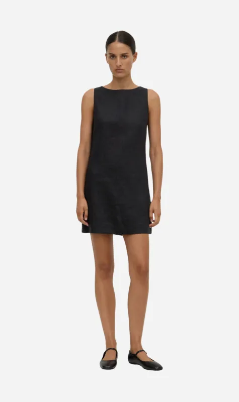 Assembly Label | Nadine Linen Mini Dress - Black sold by Sister & Co