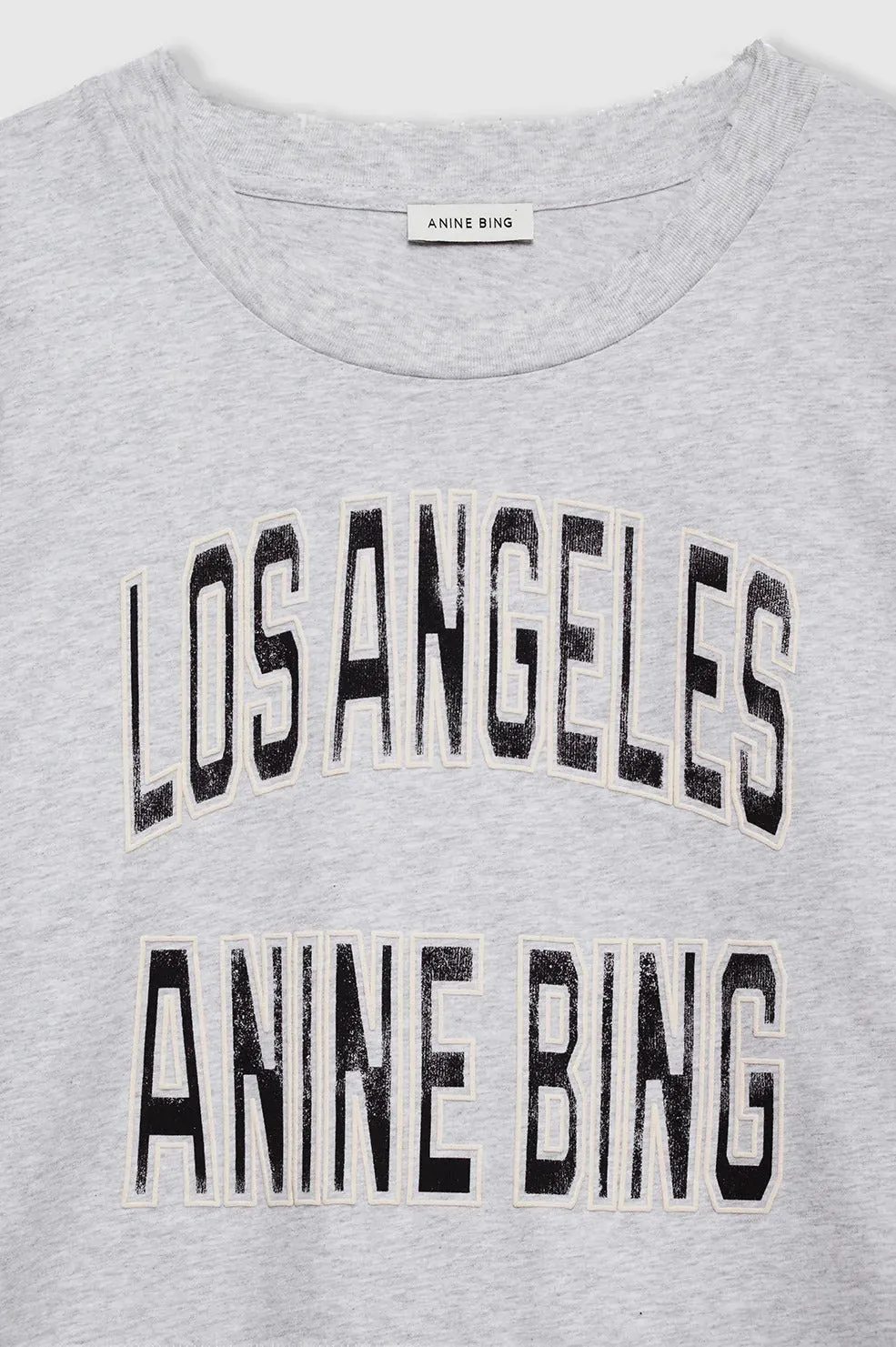Anine Bing | Johnny Cropped Tee - Grey sold by Sister & Co product image thumbnail 4