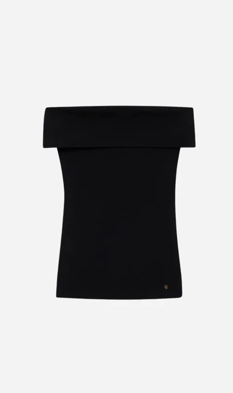 Anine Bing | Francis Top - Black sold by Sister & Co