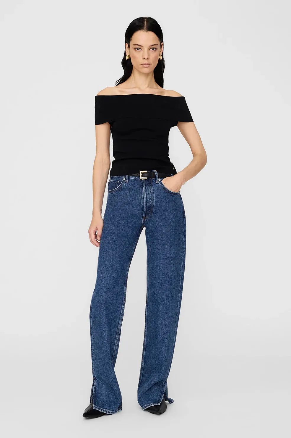 Anine Bing | Francis Top - Black sold by Sisters & Co product image thumbnail 2