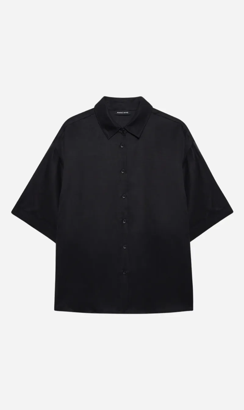 Anine Bing | Coco Shirt - Black sold by Sisters & Co