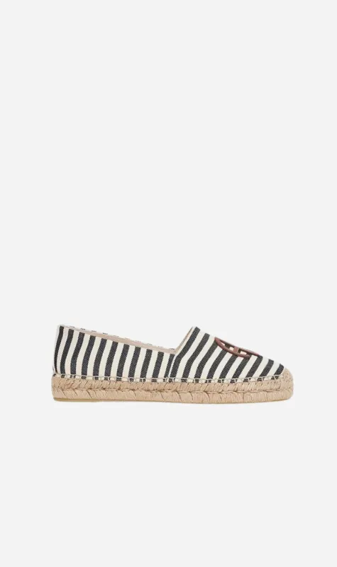Anine Bing | Paloma Espadrilles - Black/Natural Stripe sold by Sister & Co