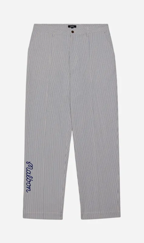 Malbon | Cannes Pleated Trouser - Blue sold by Sisters & Co