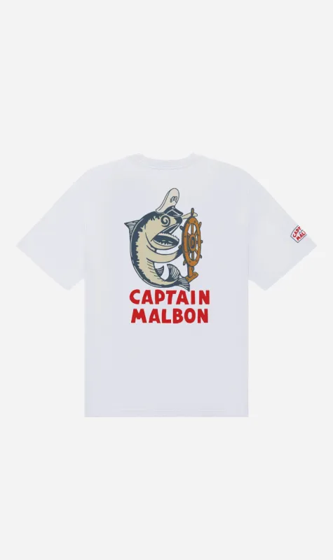 Malbon | Vista Captain Tee - White sold by Sister & Co