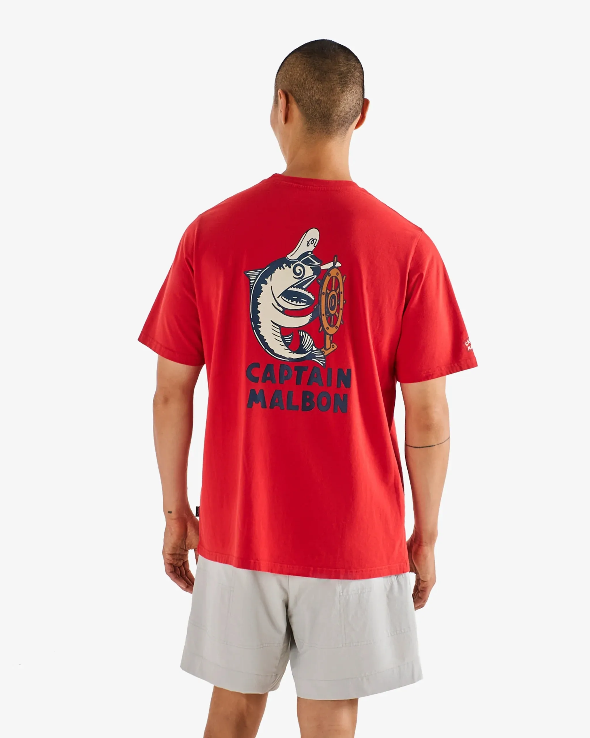 Malbon | Vista Captain Tee - Red sold by Sisters & Co product image thumbnail 4