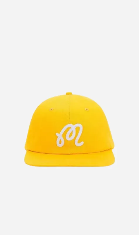 Malbon | M Script Chainstitch Painters Hat - Gold sold by Sister & Co
