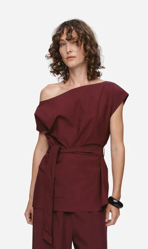 Marle | Jude Top - Pomegranate sold by Sisters & Co