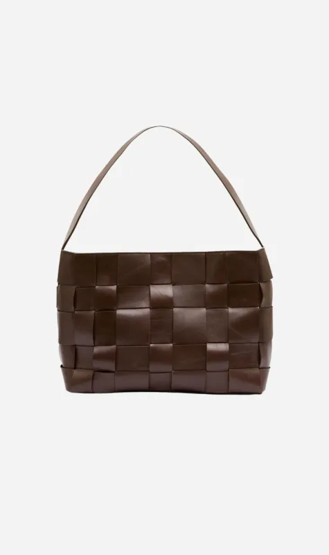 St Agni | Woven Large Tote - Choc sold by Sister & Co