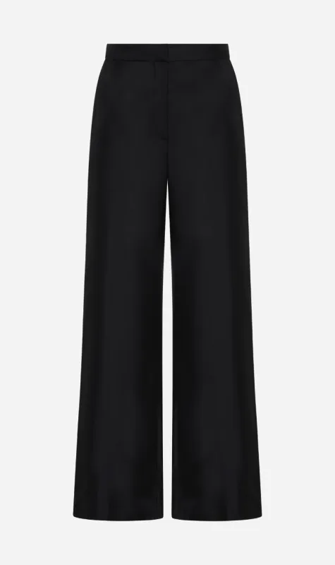 St Agni | Silk Twill Pants - Black sold by Sister & Co