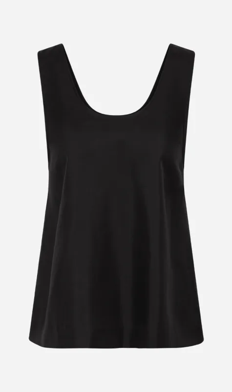 St Agni | Jordan Button Up Top - Black sold by Sister & Co