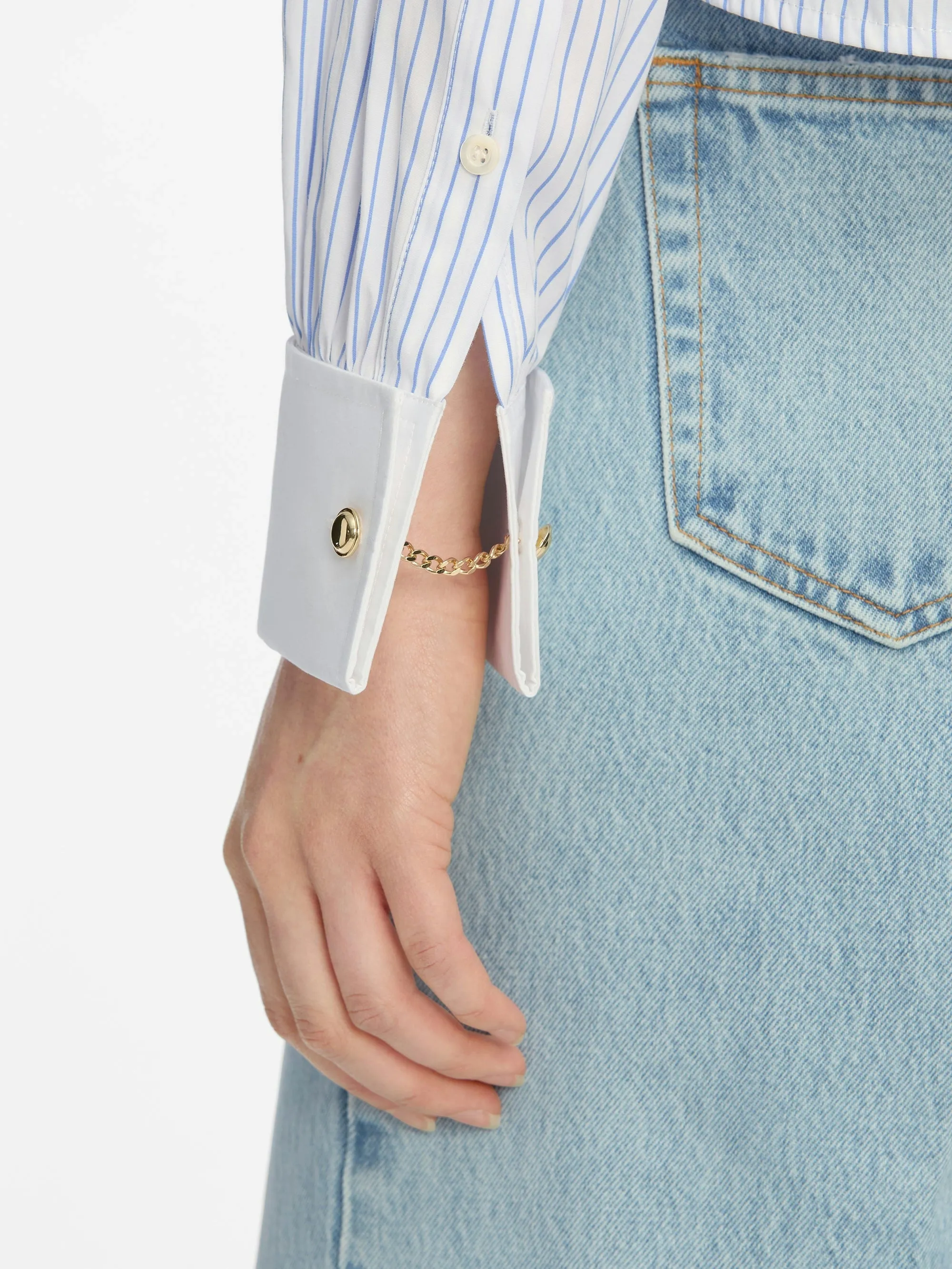 Frame Denim | The Charles Shirt - Oxford Blue Multi sold by Sisters & Co product image thumbnail 4