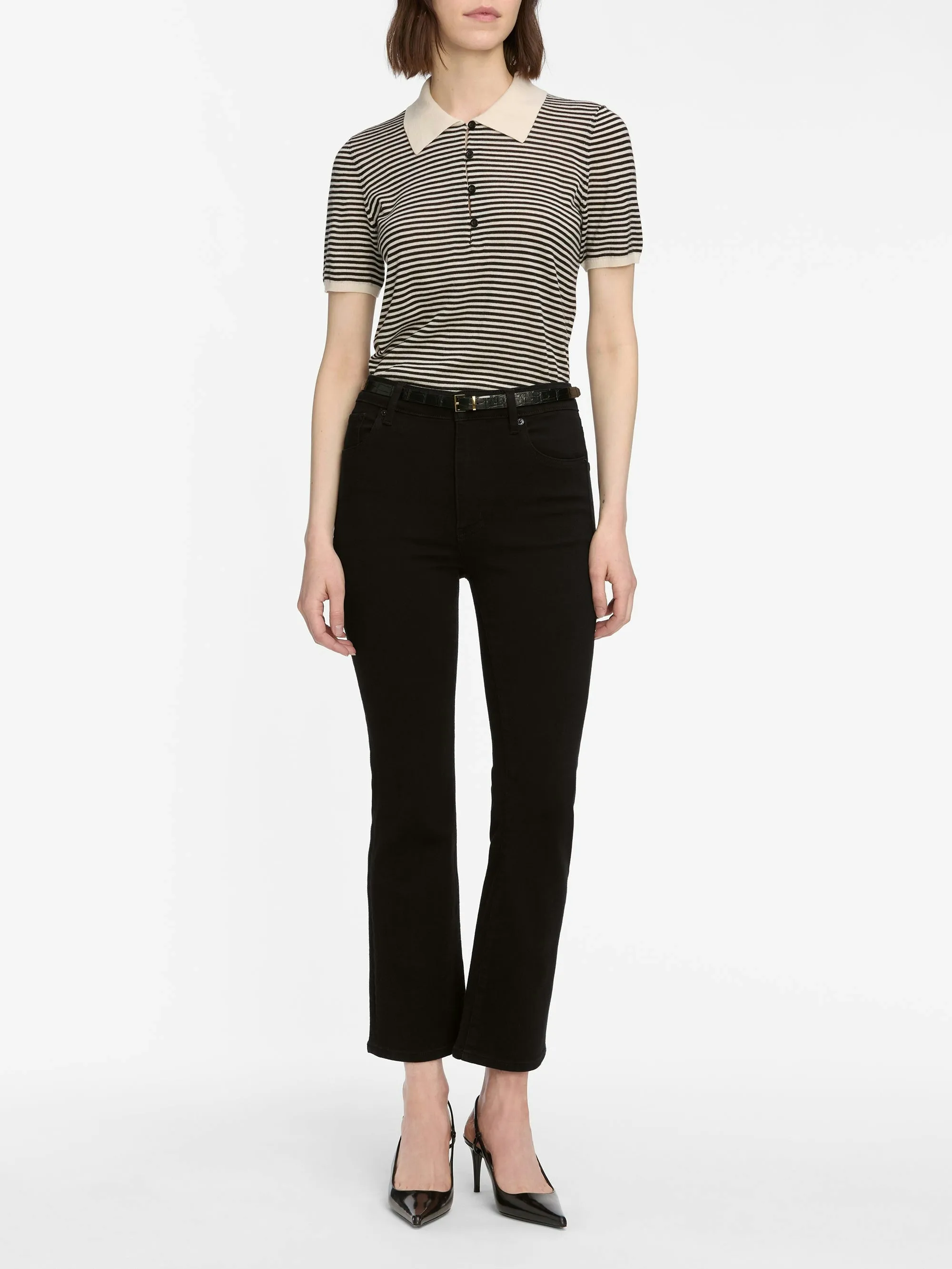 Frame Denim | The Smart Polo - Cream Multi sold by Sisters & Co product image thumbnail 4