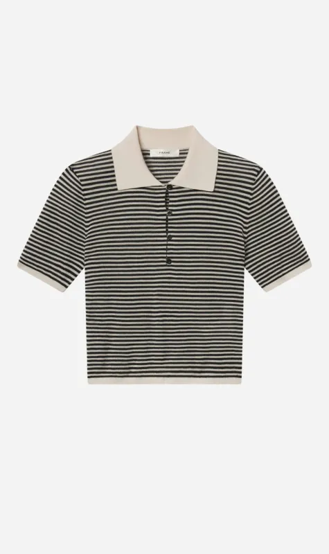 Frame Denim | The Smart Polo - Cream Multi sold by Sister & Co