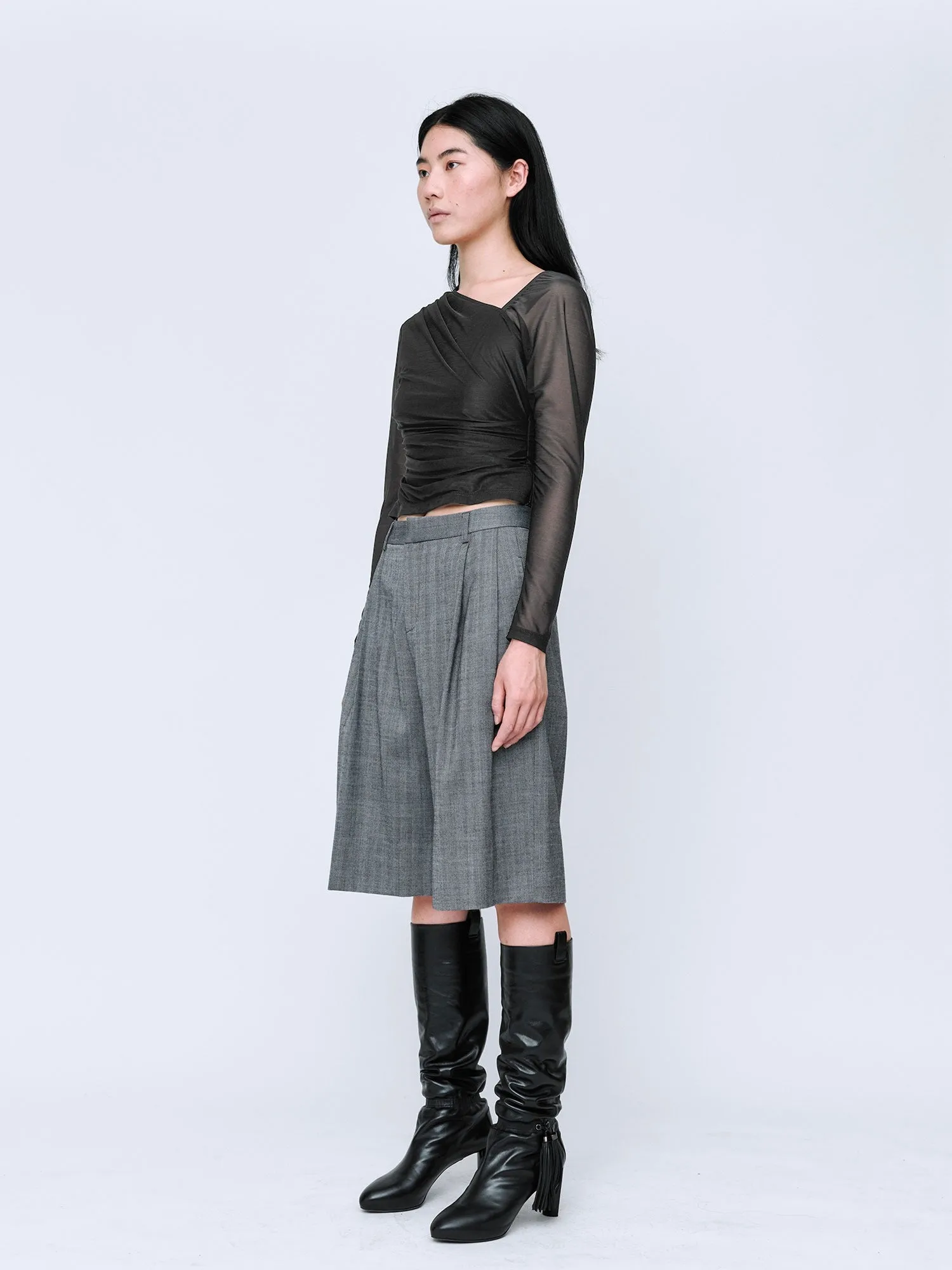 Wynn Hamlyn | Eva Long Sleeve Top - Black sold by Sisters & Co product image thumbnail 4