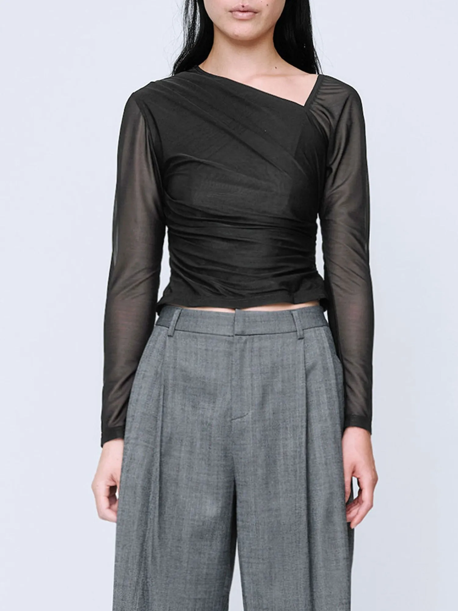 Wynn Hamlyn | Eva Long Sleeve Top - Black sold by Sisters & Co product image thumbnail 3