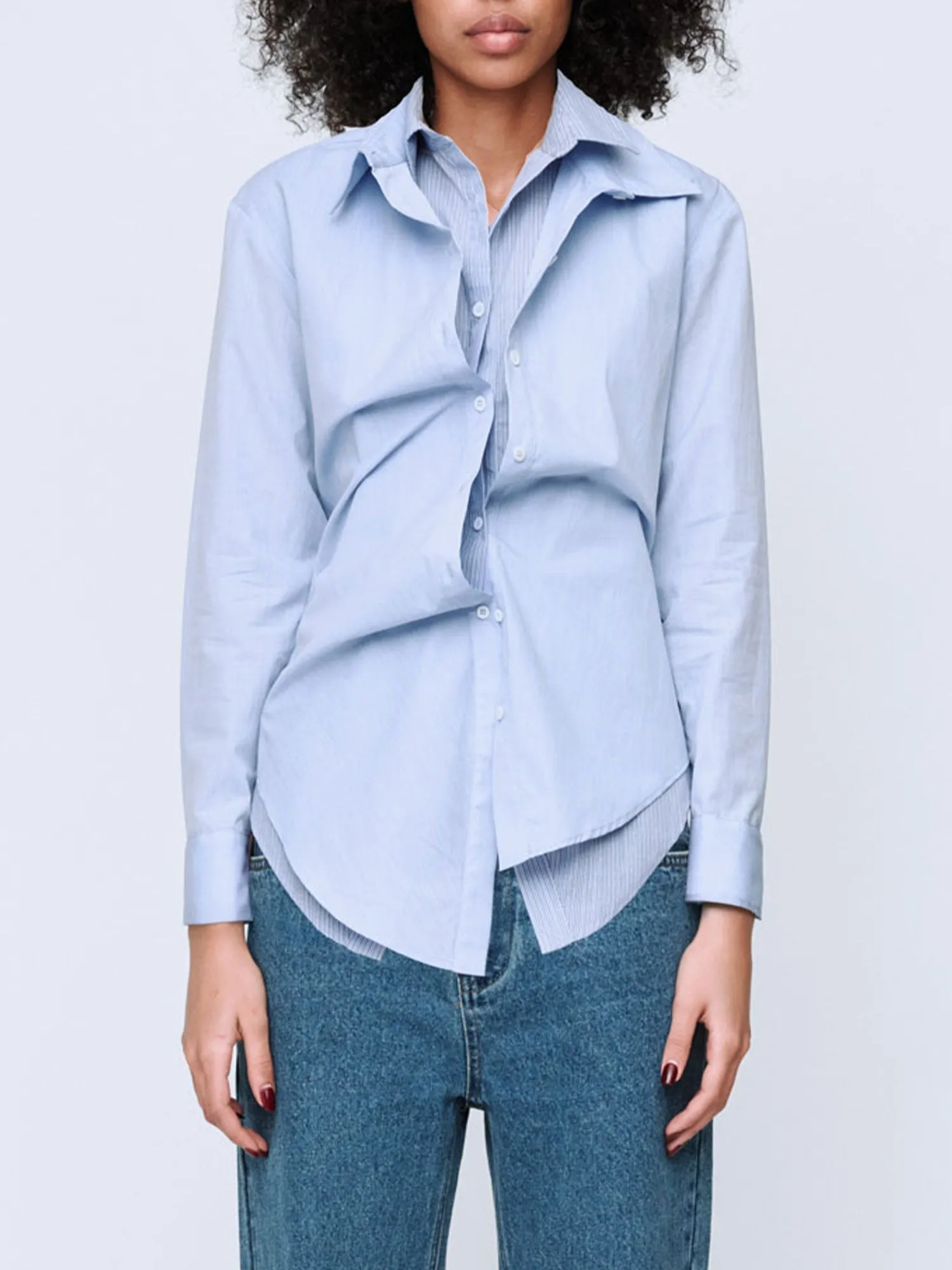 Wynn Hamlyn | Double Up Shirt - Light Blue sold by Sister & Co product image thumbnail 5