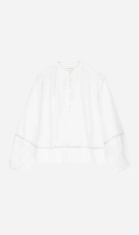 Skall Studio | Leaf Shirt - Optic White sold by Sister & Co