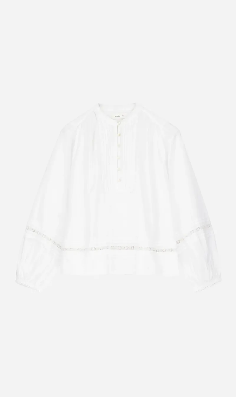 Skall Studio | Leaf Shirt - Optic White sold by Sisters & Co