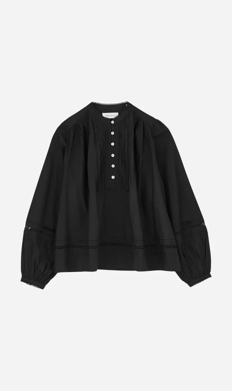 Skall Studio | Leaf Shirt - Black sold by Sisters & Co