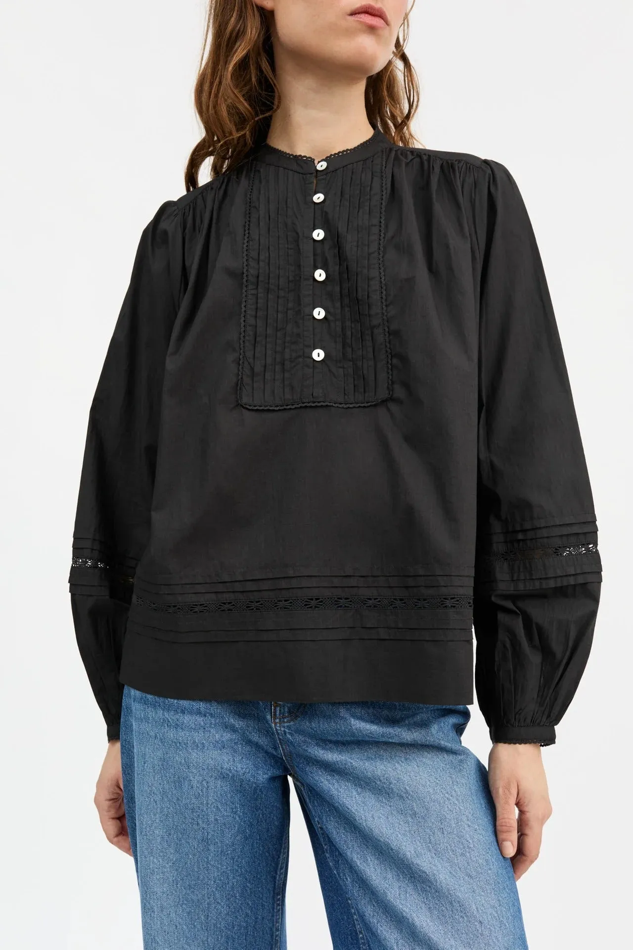 Skall Studio | Leaf Shirt - Black sold by Sisters & Co product image thumbnail 2