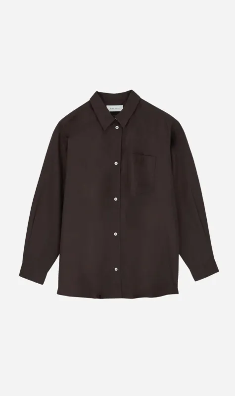 Skall Studio | Edgar Shirt - Dark Brown sold by Sisters & Co