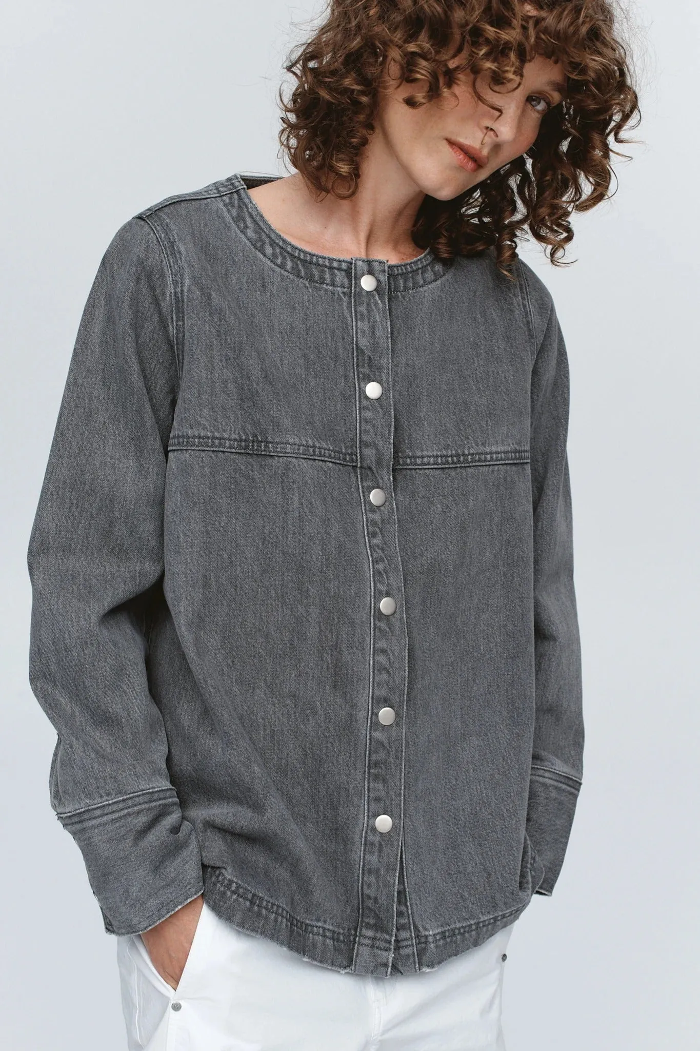 Marle | Seam Shirt - Stone sold by Sisters & Co product image thumbnail 2