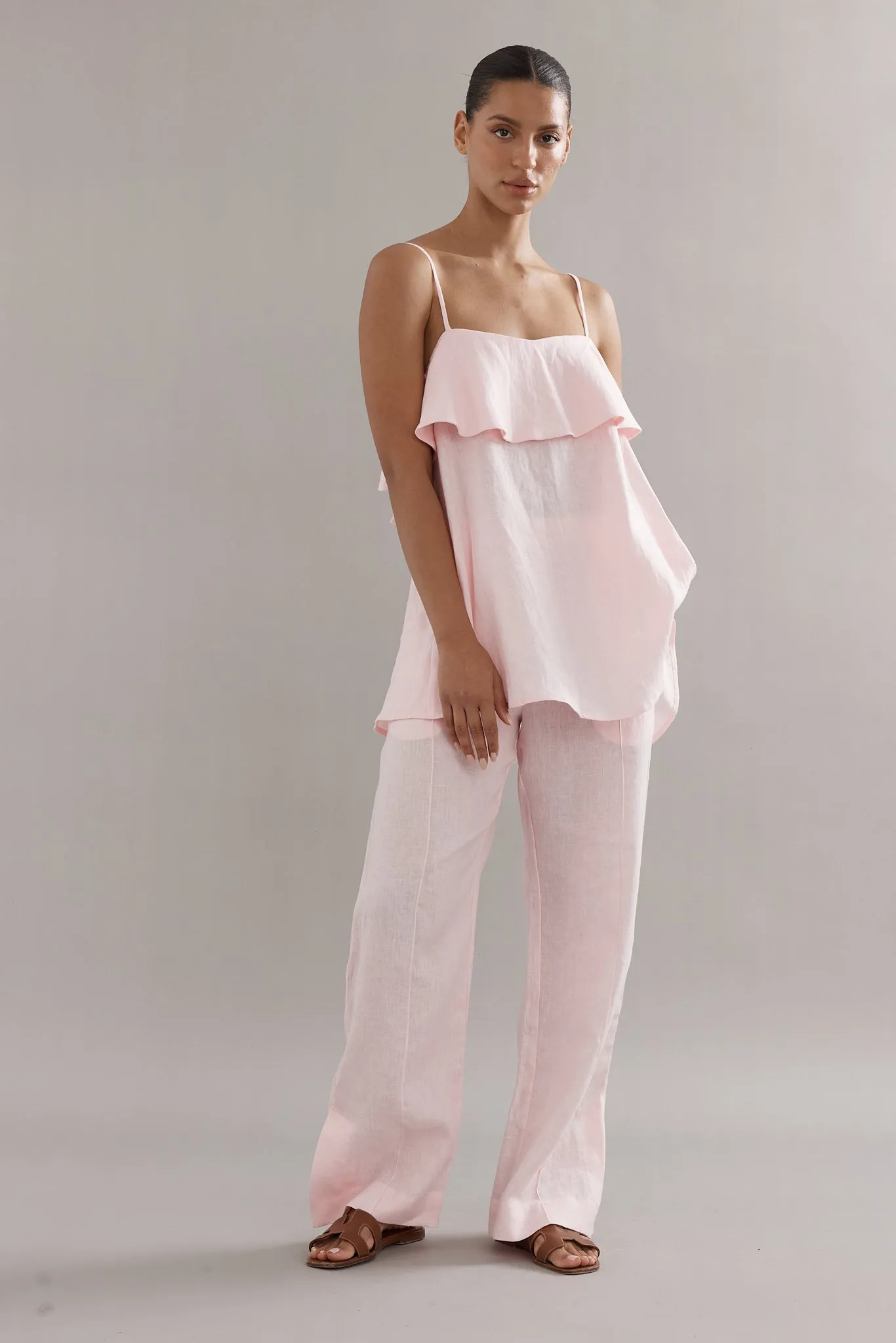 Caitlin Crisp | Rio Top - Pink Linen sold by Sisters & Co product image thumbnail 3