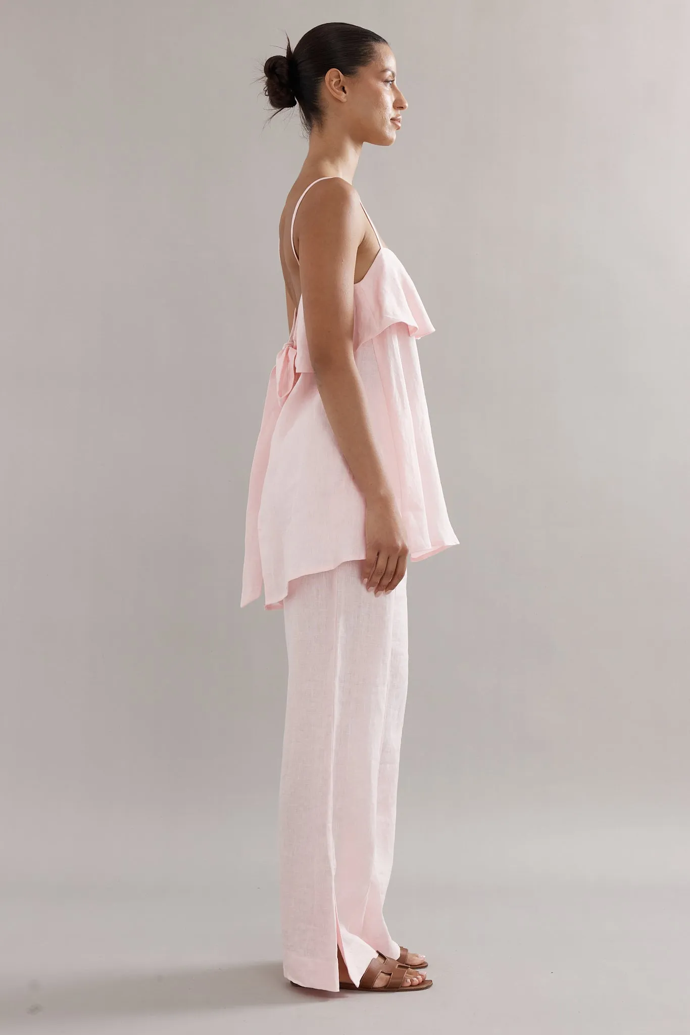 Caitlin Crisp | Rio Top - Pink Linen sold by Sisters & Co product image thumbnail 4