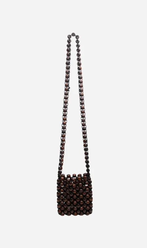 La Tribe | Beaded Crossbody Bag - Brown sold by Sister & Co