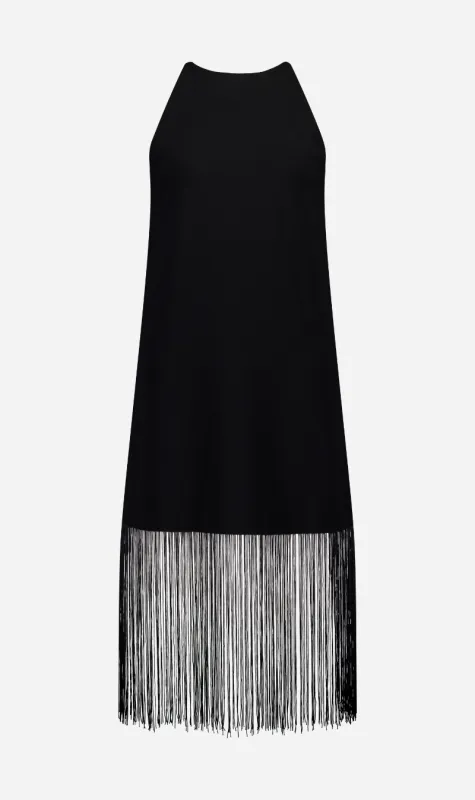 Rebe | Fringe Dress - Black sold by Sister & Co