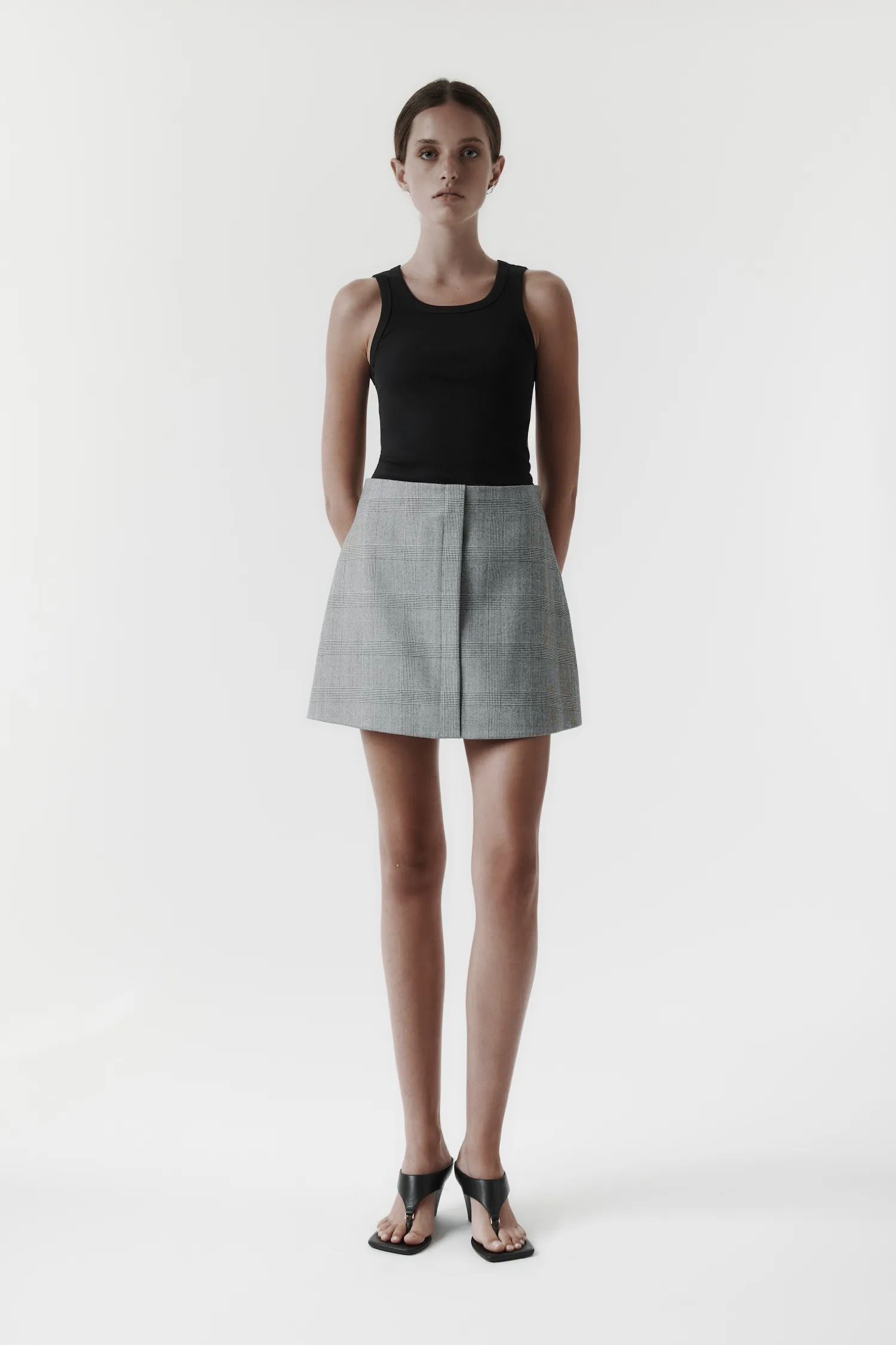 Rebe | Camille Mini Skirt - Houndstooth sold by Sisters & Co product image thumbnail 2