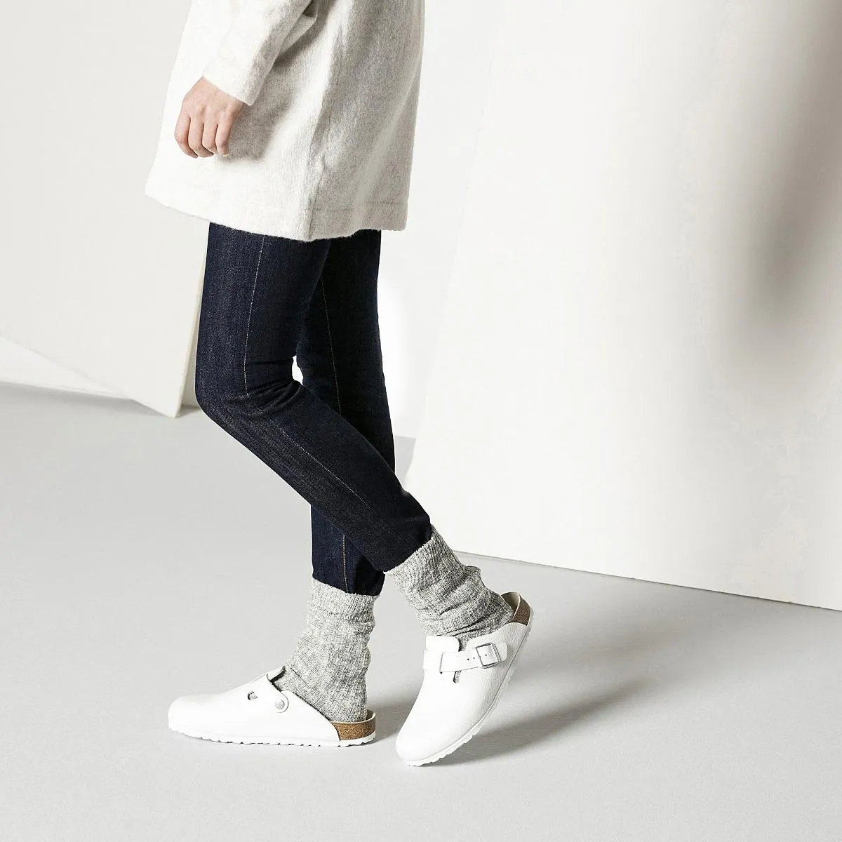 Birkenstock | Womens Cotton Slub Socks - Grey/White sold by Sisters & Co product image thumbnail 4