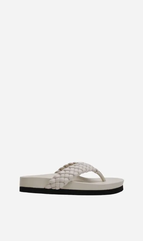La Tribe | Braided Thong - Cream sold by Sister & Co