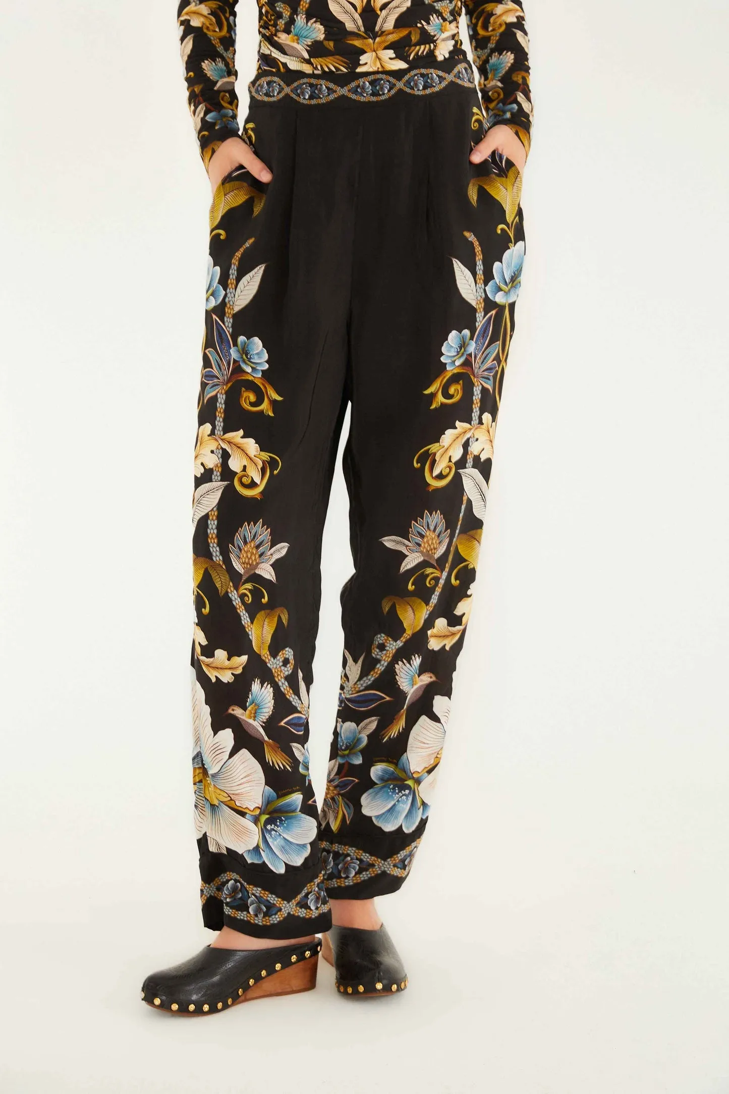Farm Rio | Pajama Pants - Snake Garden Black sold by Sisters & Co product image thumbnail 2
