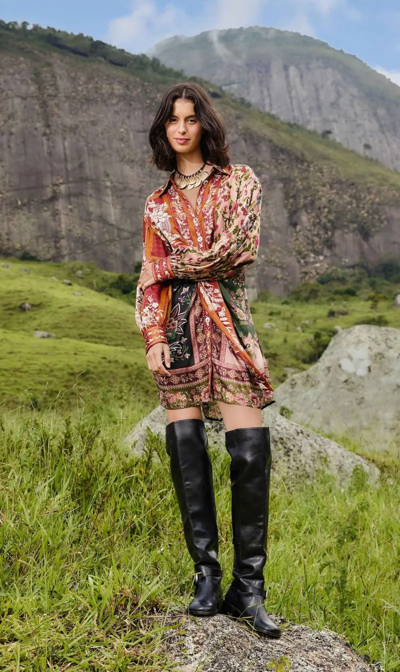 Farm Rio | Mix Mini Dress - Winter Garden sold by Sisters & Co