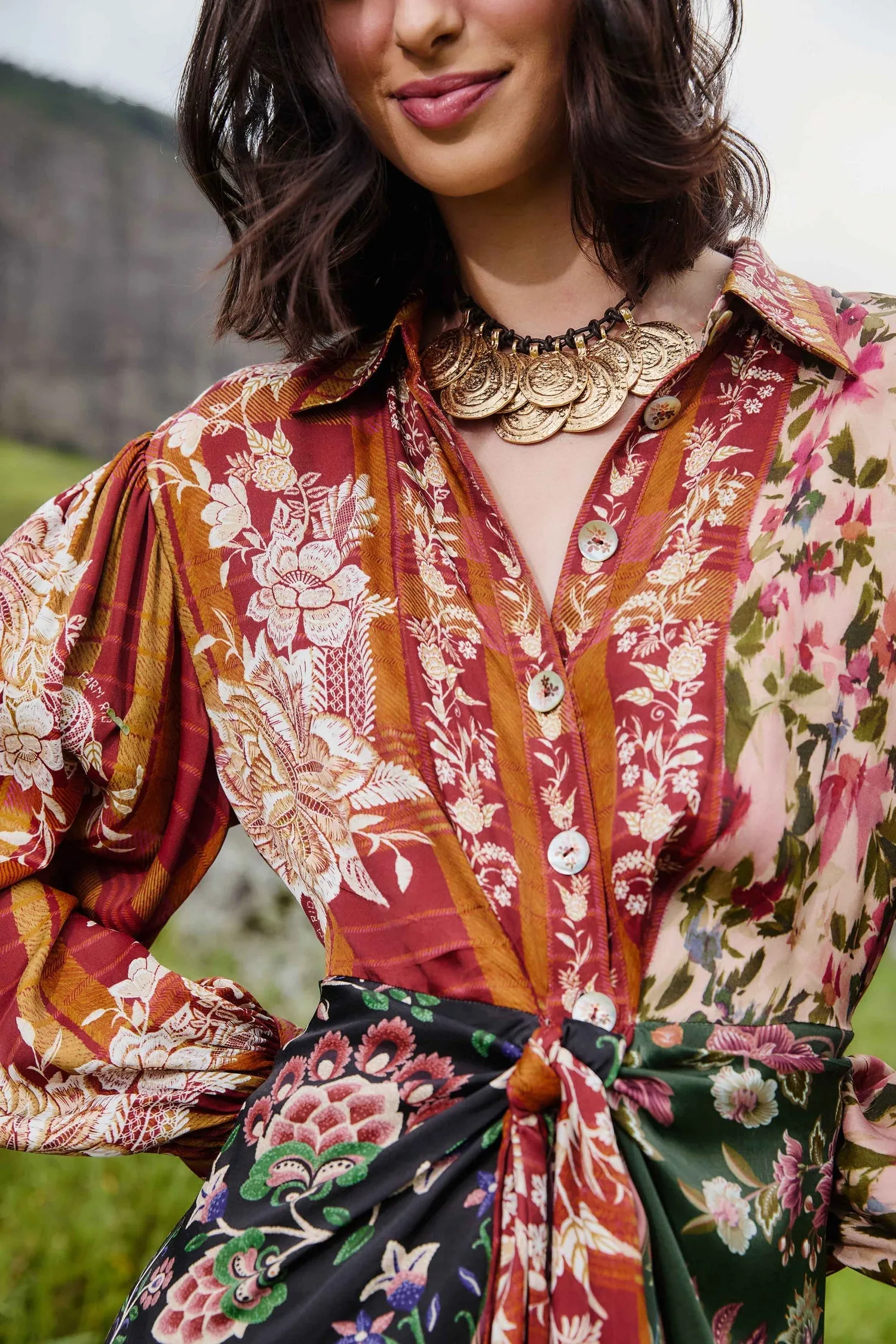 Farm Rio | Mix Mini Dress - Winter Garden sold by Sisters & Co product image thumbnail 3