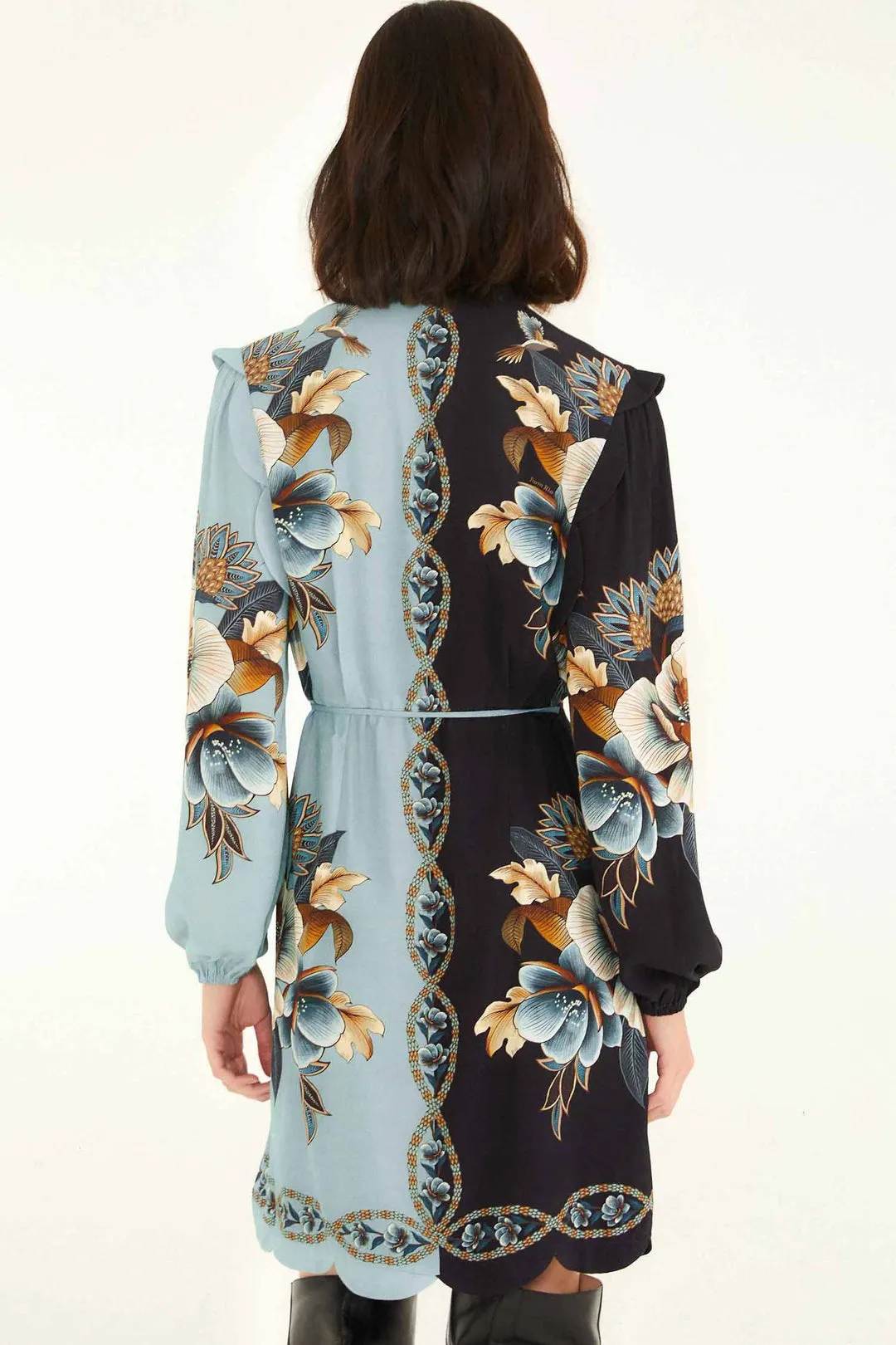 Farm Rio | Wrap Wavy Mini Dress - Snake Garden Mix sold by Sisters & Co product image thumbnail 4