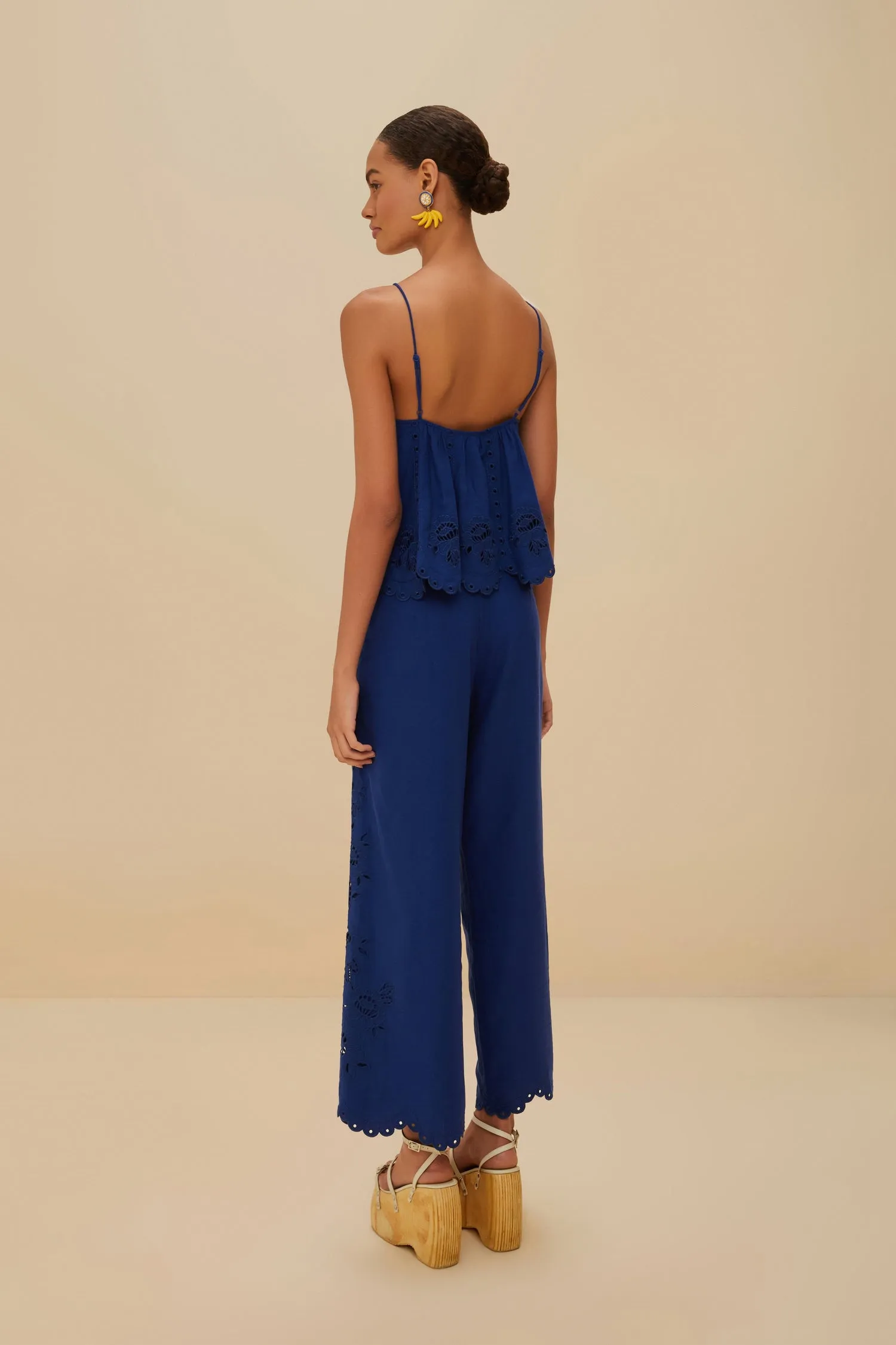 Farm Rio | Richelieu Pants - Blue sold by Sisters & Co product image thumbnail 3