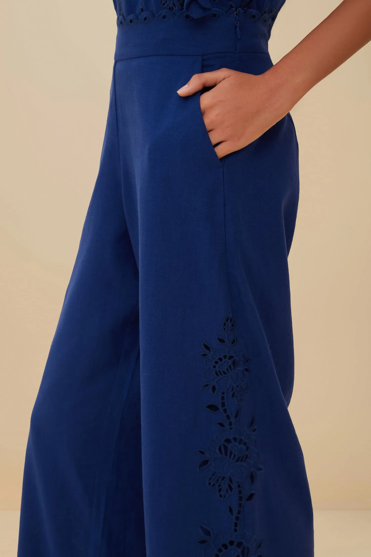 Farm Rio | Richelieu Pants - Blue sold by Sisters & Co product image thumbnail 4