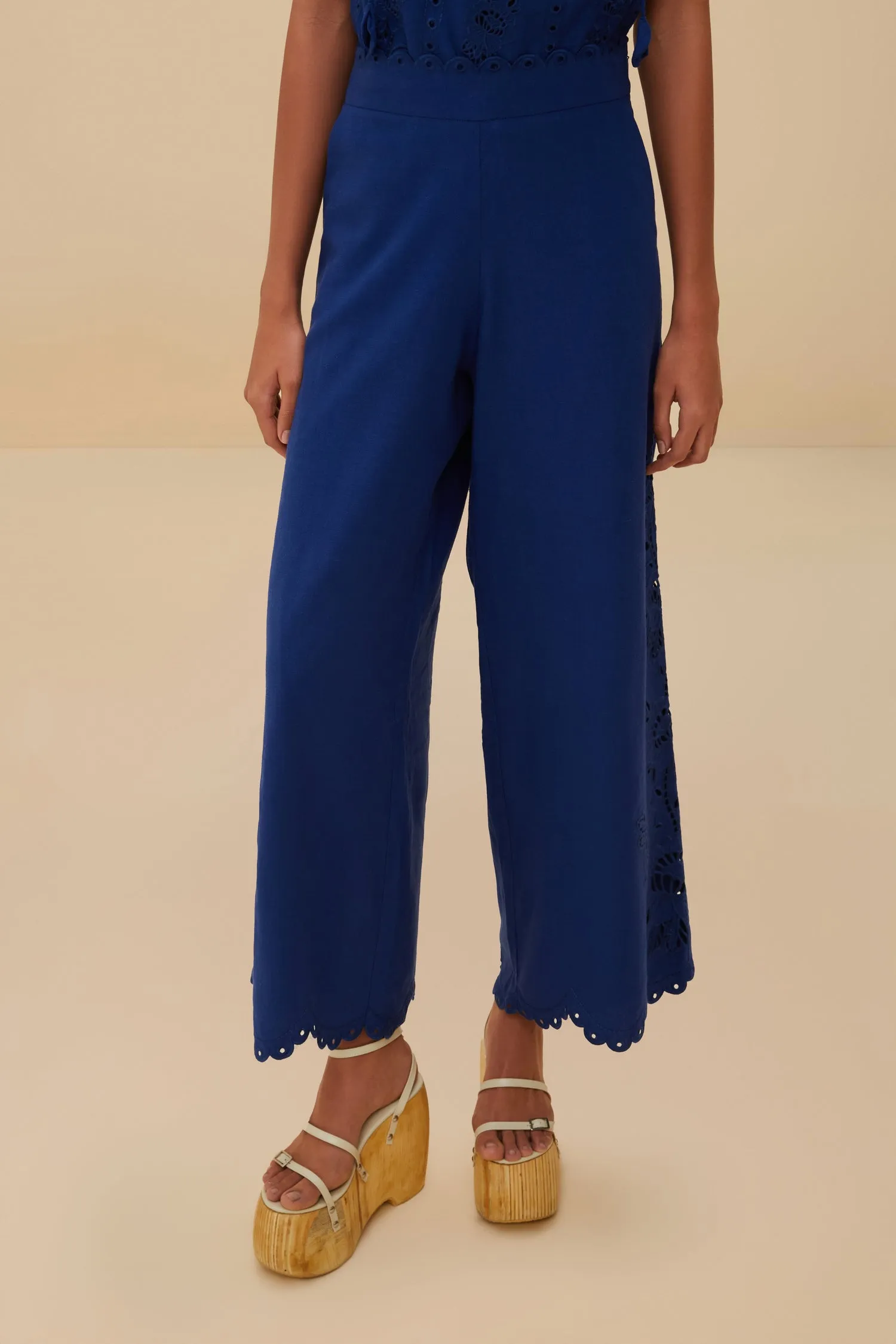 Farm Rio | Richelieu Pants - Blue sold by Sisters & Co product image thumbnail 2