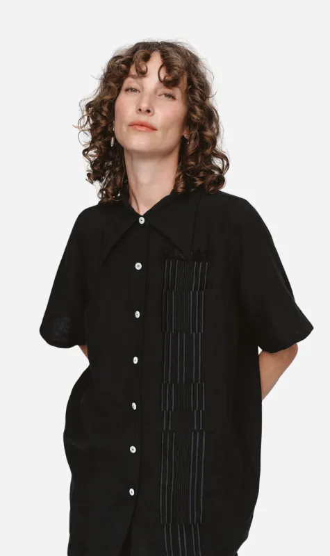 Marle | Atticus Shirt - Black sold by Sisters & Co