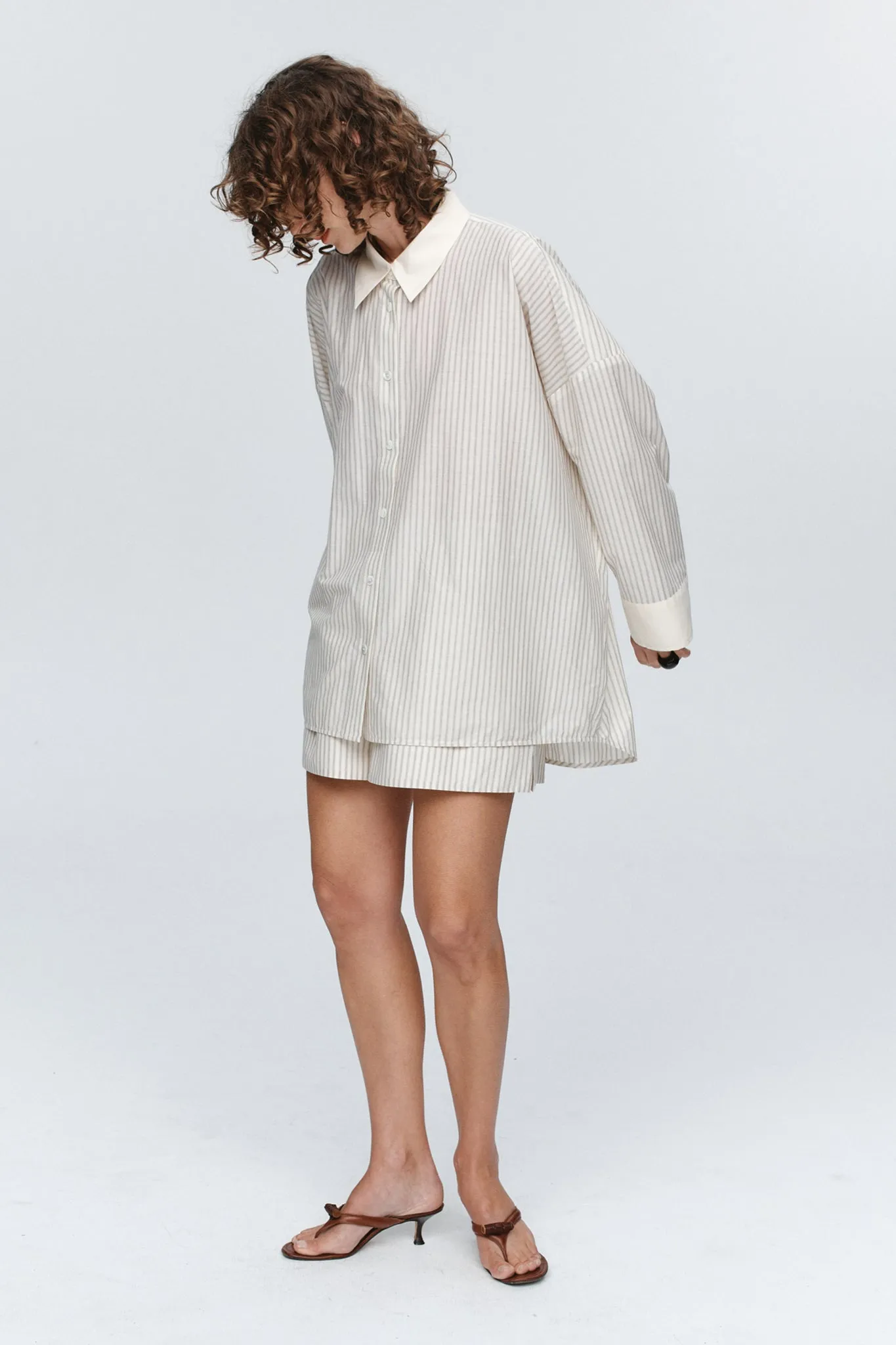 Marle | Edie Shirt - Grey Stripe sold by Sister & Co product image thumbnail 4